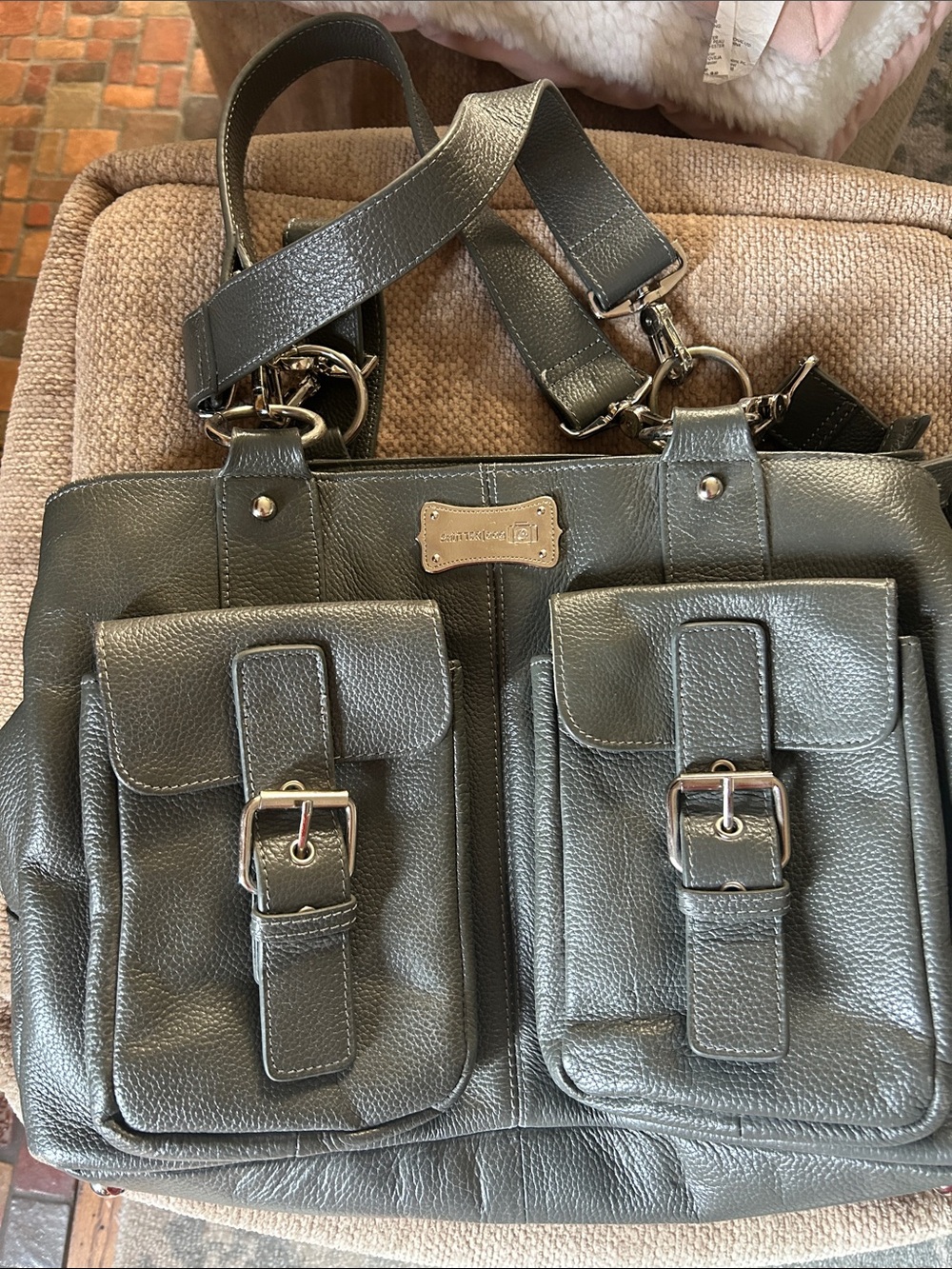 Shutterbag Heirloom Genuine Leather DSLR Camera & Laptop Bag - Grey